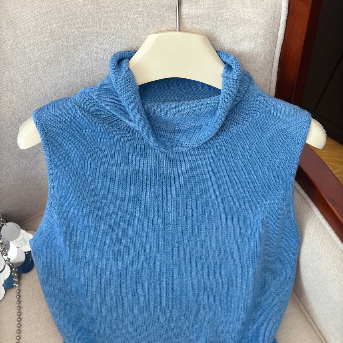 Korean Style High Neck Knit Vest Women Slimming Versatile Early Autumn Top - Image 2