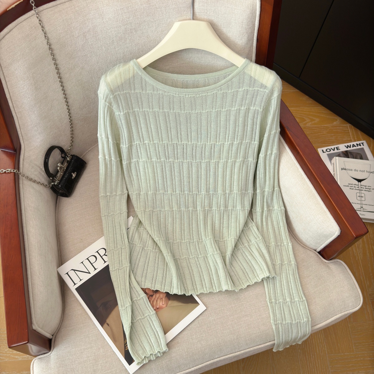 Women's Soft Knit Pullover Sweater Solid Color Long Sleeve
